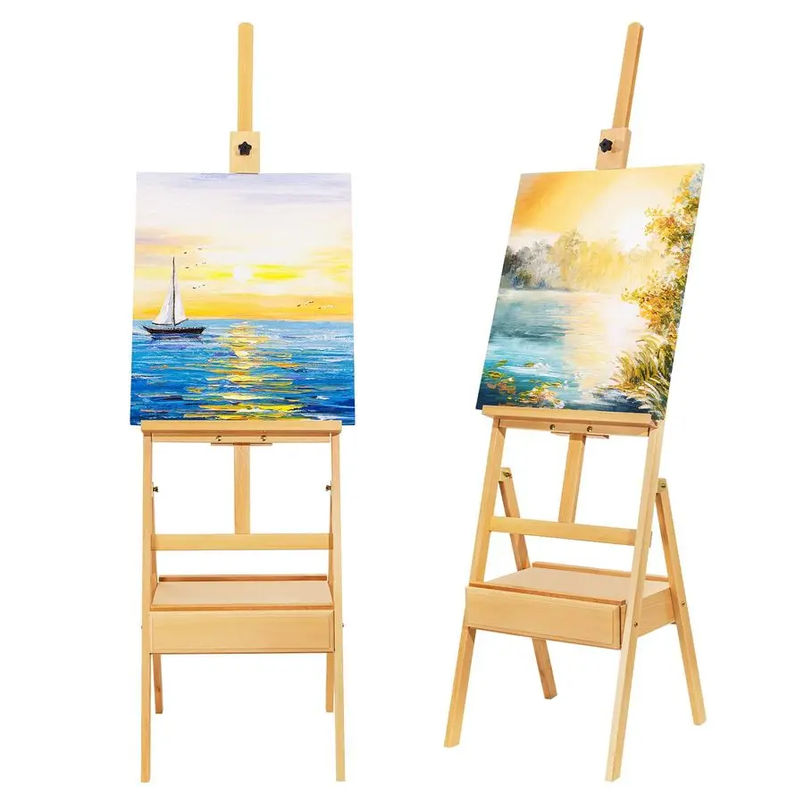 

Adjustable Beech Wood Painting Easel with Storage Drawer 6074 H, Holds up to 36, Art Easel for Adults Artist Beginners Students