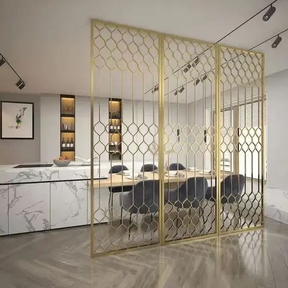 Fabricated Design Room Dividers Decorative Metal Screen Partition Foldable Home Use Partition Screen Interior New