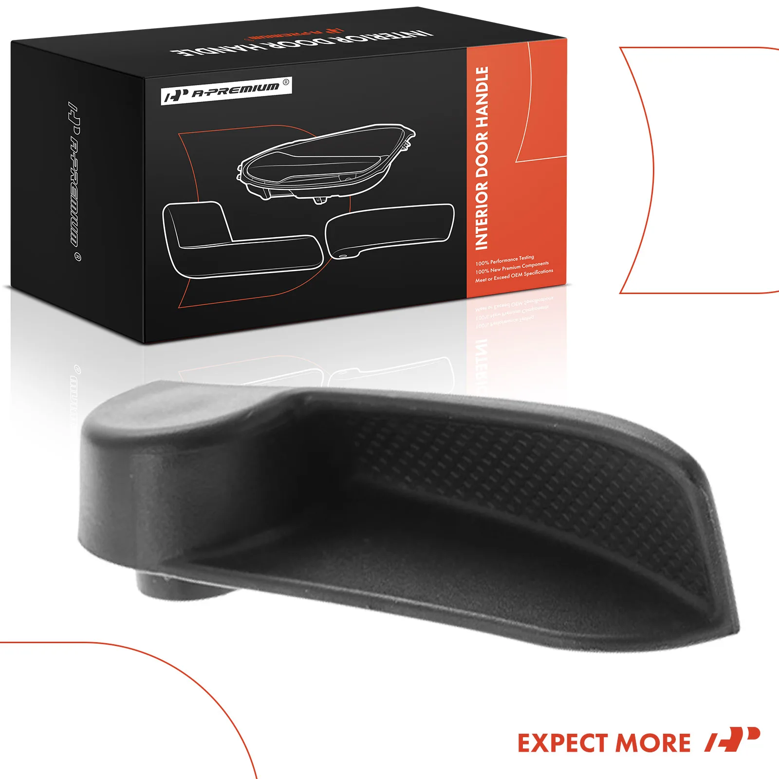 A-Premium Rear Driver Side Texture Black Interior Door Handle for Chevrolet Colorado 2004-2012 GMC Canyon 2004-2012