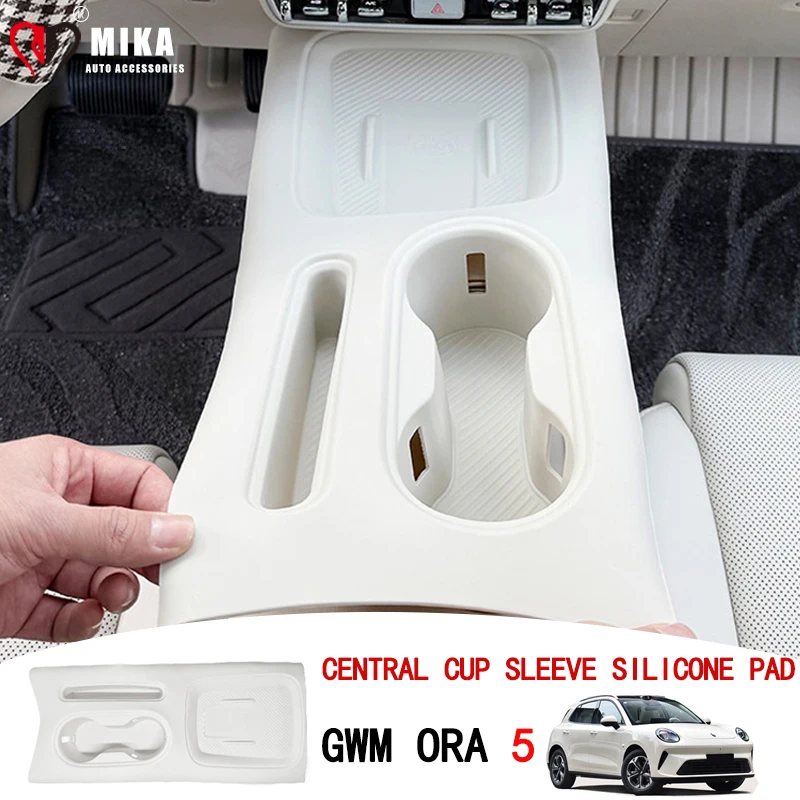 All-in-One Silicone Custom Fit Silicone Center Console Mat for GWM ORA 5 2026 Wear-Resistant Interior Storage Pad Accessories