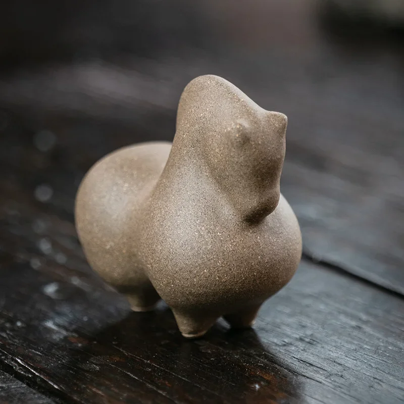 Yixing Purple Clay Tea Pet Cartoon Horse To Success Animal Sculpture Ornaments Chinese Home Tea Set Decoration Accessories Craft