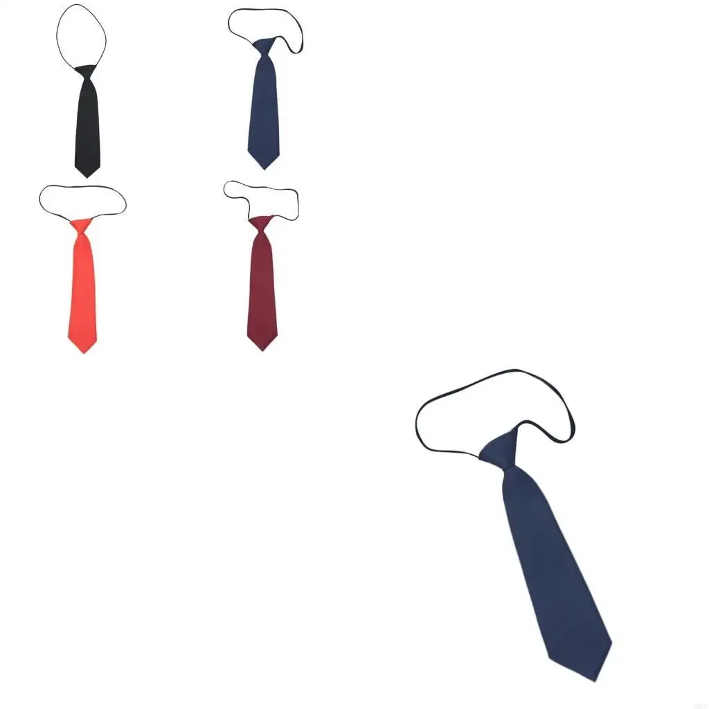 Women's Adjustable Neck Tie for Business Wedding School Uniform and Formal Occasion Short Length Stage Show Necktie
