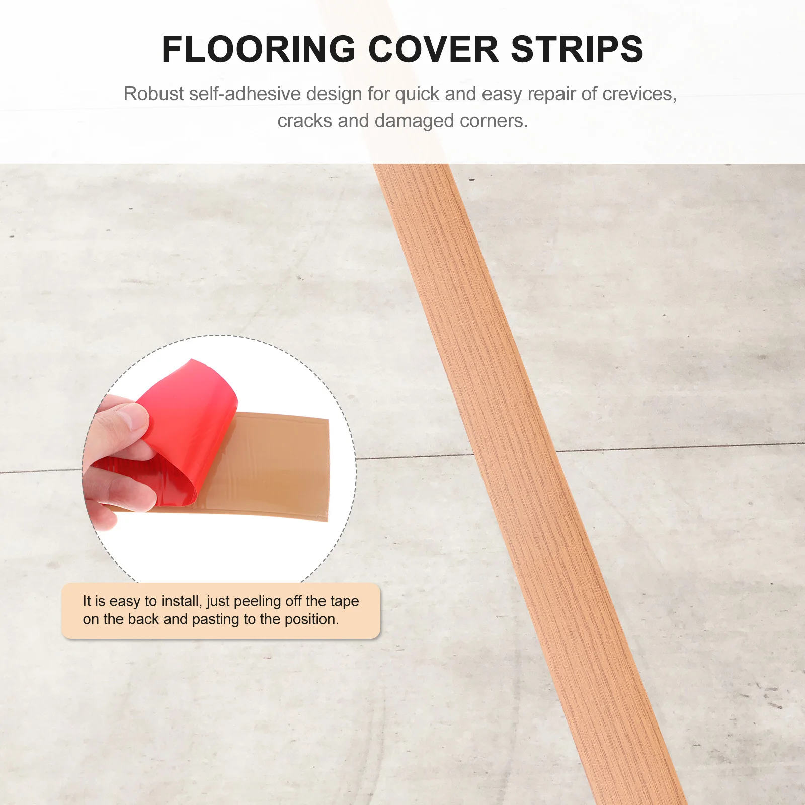 Bodenübergangsstreifen, PVC-Schwellenverkleidung für Teppich, Fliesen, Lückenabdeckung, Wohnzimmer, Küche, Teiler, Holz, Vinyl, Kantenböden
