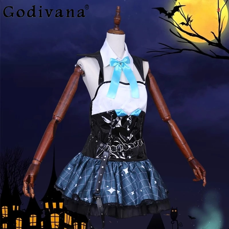 Halloween Party Wing Accessories Dress Set Women Anime Little Devil Cosplay Cosplay Uniform Dress Girls Horn Tail Sexy Dress