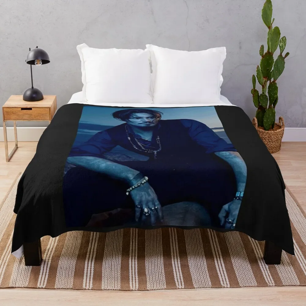 Johnny depp cool wallpaper Throw Blanket