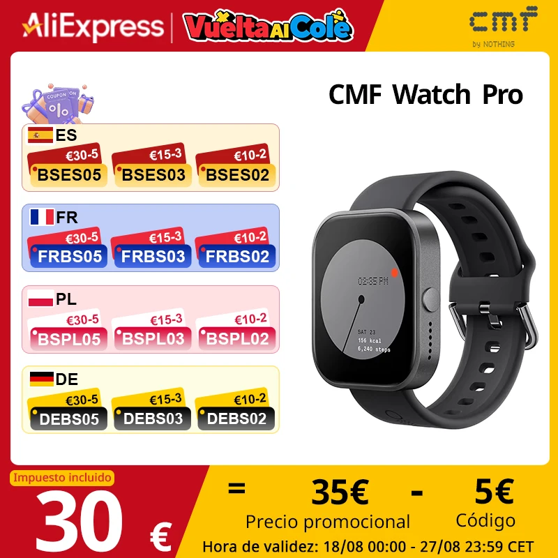Versione globale CMF by nut Watch Pro 1.96 AMOLED Bluetooth 5.3 chiamate BT con riduzione del rumore AI Smartwatch GPS CMF watch Pro