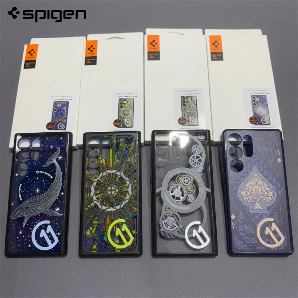 Official Spigen PC Hard Magnetic Case For Samsung Galaxy S25 Ultra S24 S23 S22 Ultra C11 Series For Magsafe Ultra Thin TPU Cover - náhled 2