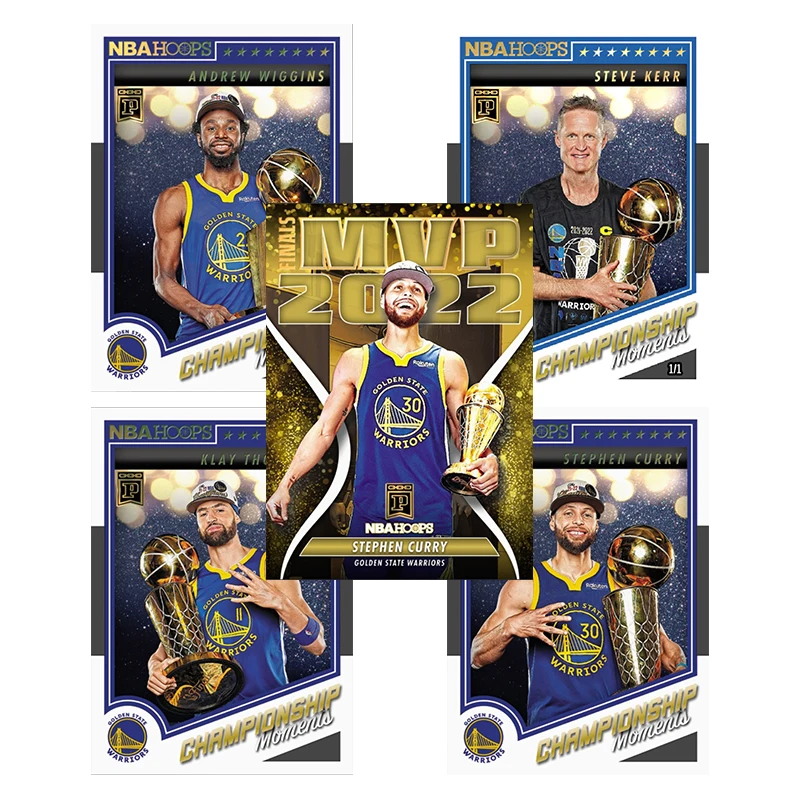 PANINI 2022 NBA Championship Golden State Warriors Curry Klay Kerr Wiggins Coleção DIY de Cartões Artesanais Brinquedos Presente