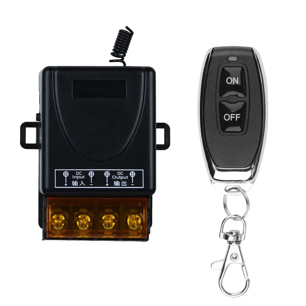 تيار مستمر 12 فولت 24 فولت 48 فولت 72 فولت RF 433 ميجا هرتز اللاسلكية التحكم عن بعد التبديل 30A عالية الحالي التتابع استقبال لمضخات أضواء مصابيح