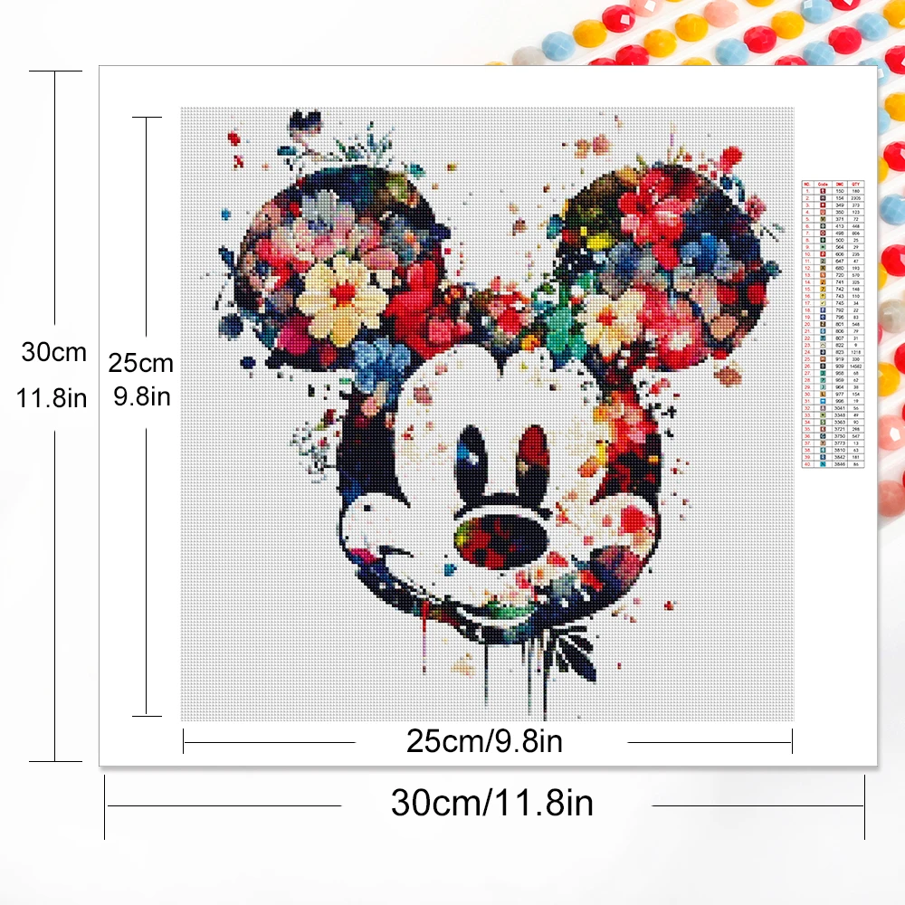 Disney Diamond Painting Mickey Mouse Picture Of Rhinestones Embroidery Full Round Mosaic Cartoon Cross Stitch Home Decor