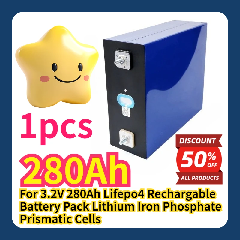 

For 3.2V 280Ah Lifepo4 Rechargable Battery Pack Lithium Iron Phosphate Prismatic Cells