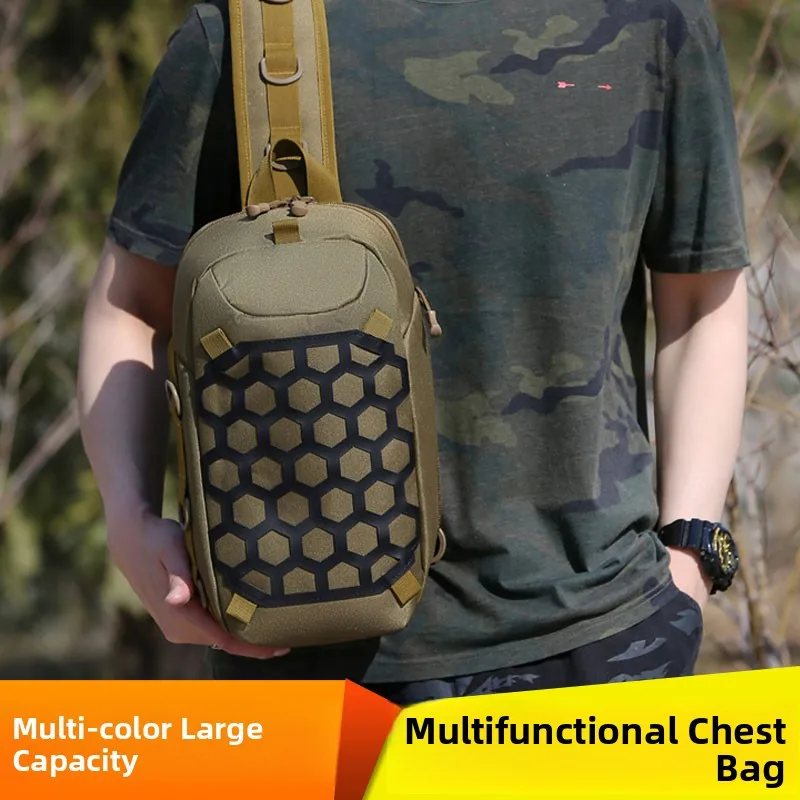 

Уличная тактическая камуфляжная спортивная нагрудная сумка, мужская многофункциональная походная дорожная сумка через плечо с одним плечом
