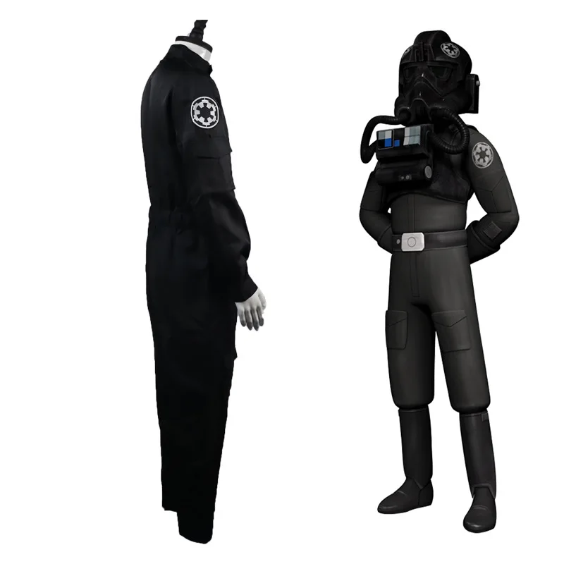 Free Shipping 2021 New Adult Jumpsuit Star Imperial Tie Fighter Pilot Flight Suit Cosplay Costume Uniform Suit Full Set