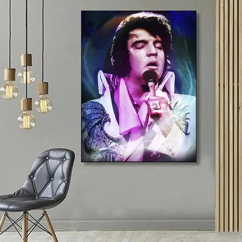 2024 Nowy zestaw do malowania diamentów 5D DIY Elvis Presley Diamond Embroidery Color Oil Painting handmade DIY Mosaic art home decor