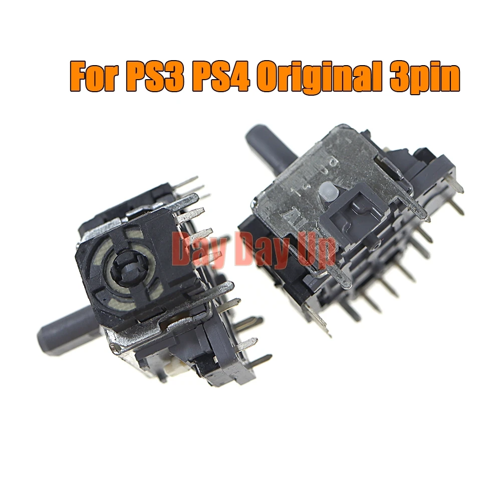 3 Buah untuk PS4 Asli 3Pin Modul Sensor Potensiometer 3D Analog Joystick Thumbstick untuk Pengendali PS3 Gamepad Pengganti