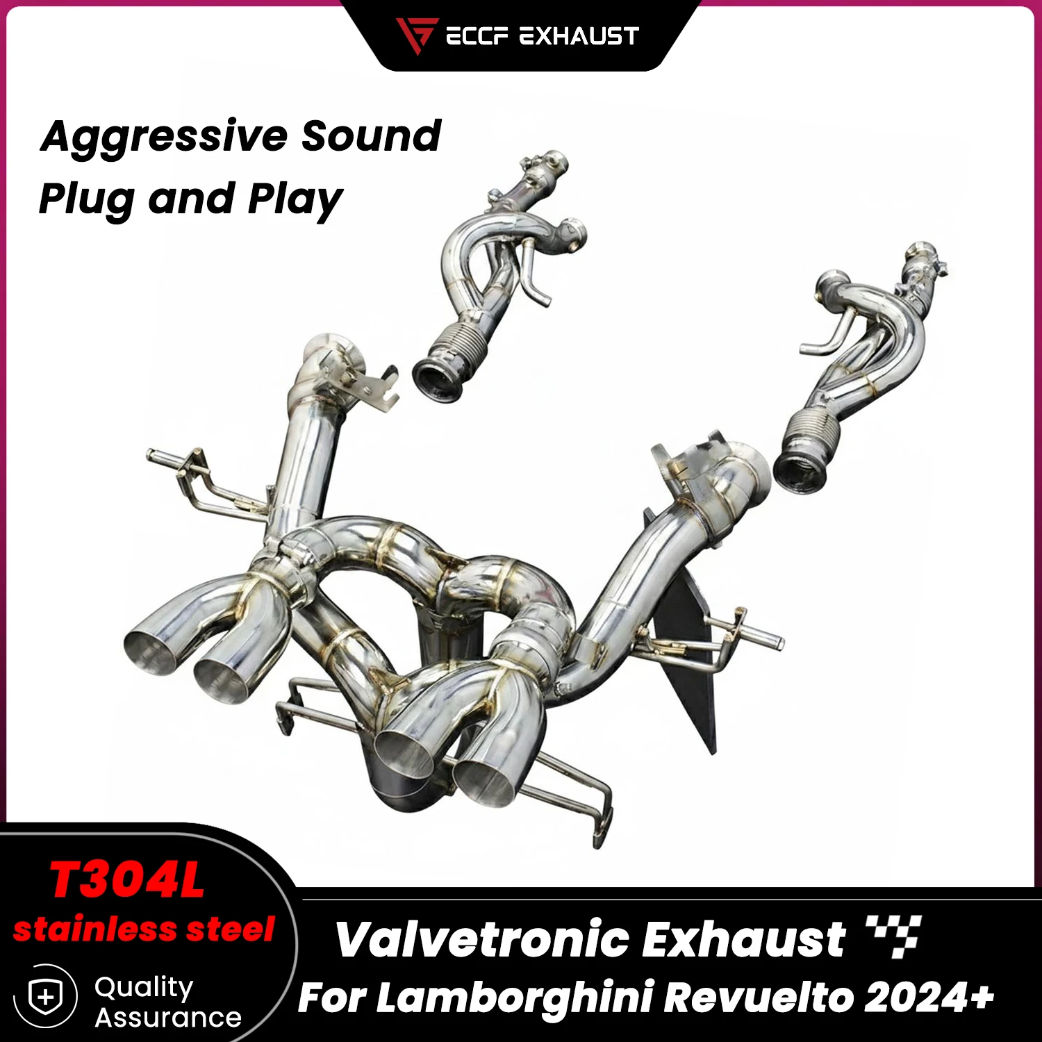 

ECCF Supercar Complete exhaust system For Lamborghini Revuelto 2024+ Performance Upgrade
