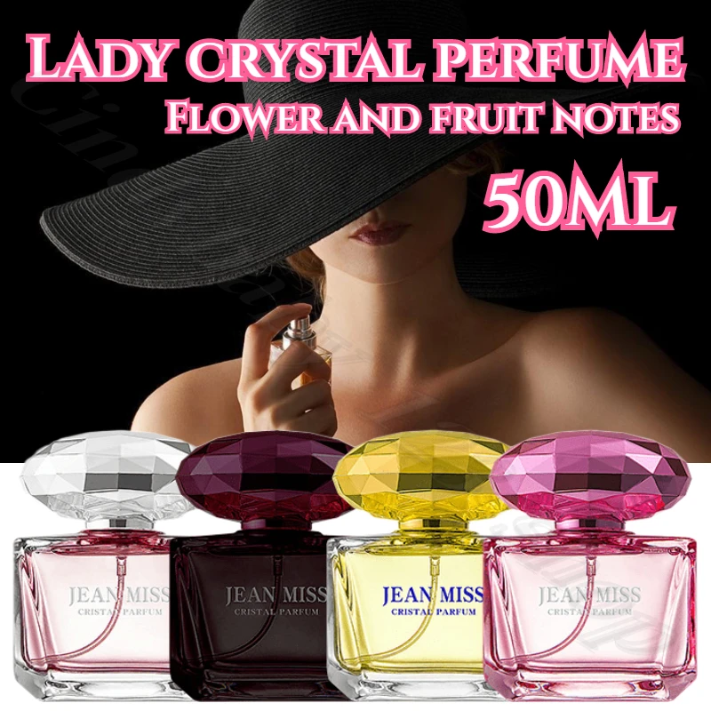 Ladies heart crystal perfume flower fruit fragrance fresh natural lasting eau de toilette 50ml