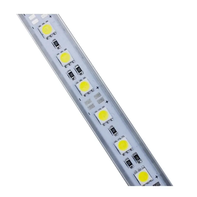 Lampu Batang Keras Kaku Rangka Aloi Aluminium Ultra 12V 100Cm SMD5050 72LED 50Cm dengan Dudukan Klip Tampilan Perhiasan/Karavan