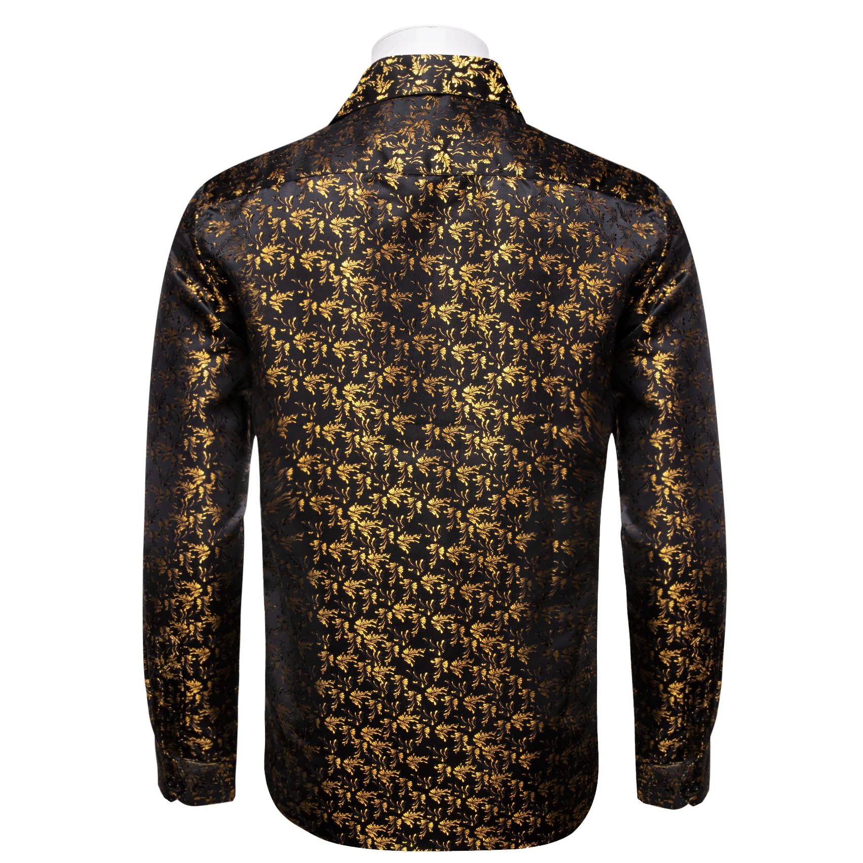 Men's Eye - Catching Floral Shirt with Chain, Long Sleeve Dressy Top to Elevate Party, Club & Date Night Outfits