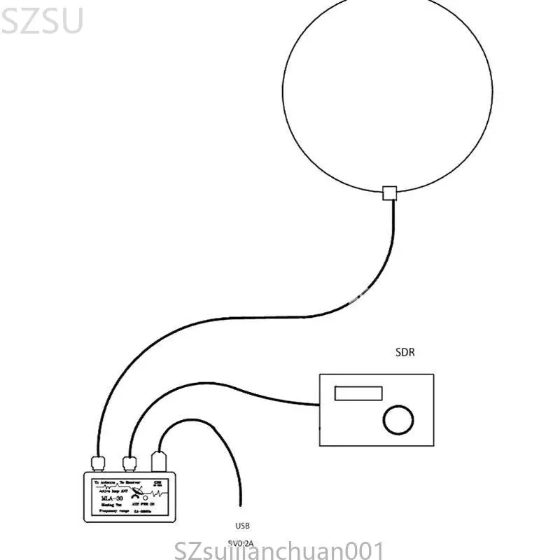 100kHz-30MHz MLA-30 Loop Antenna Active Receiving Antenna Low Noise Balcony Erection Aerial for HA Short Wave Radios