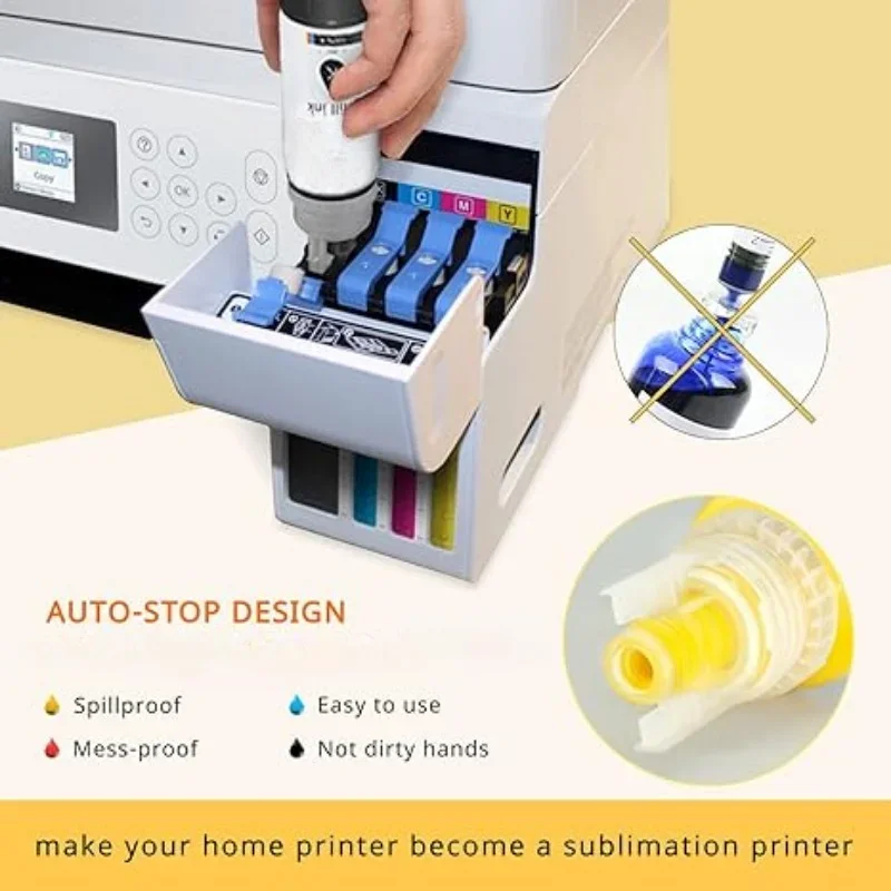 3U Sublimation Ink Universal for Epson 2840 ET-2400 ET-2800 ET-2803 ET-2720 ET-2760 ET-2750 ET2850 ET-15000 ST-C2100 Printer