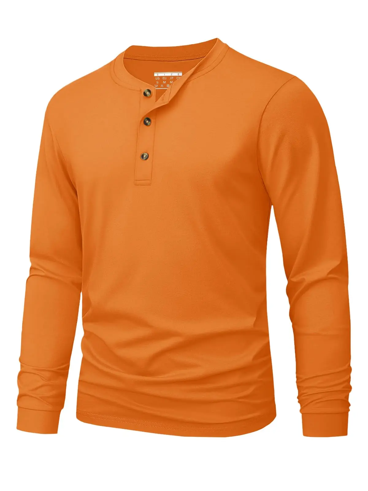 Men's Henley T-Shirt Simple Solid Color Print Long Sleeve T-shirts Fashion Versatile Loose Top Spring and Autumn Casual Clothing - view 3