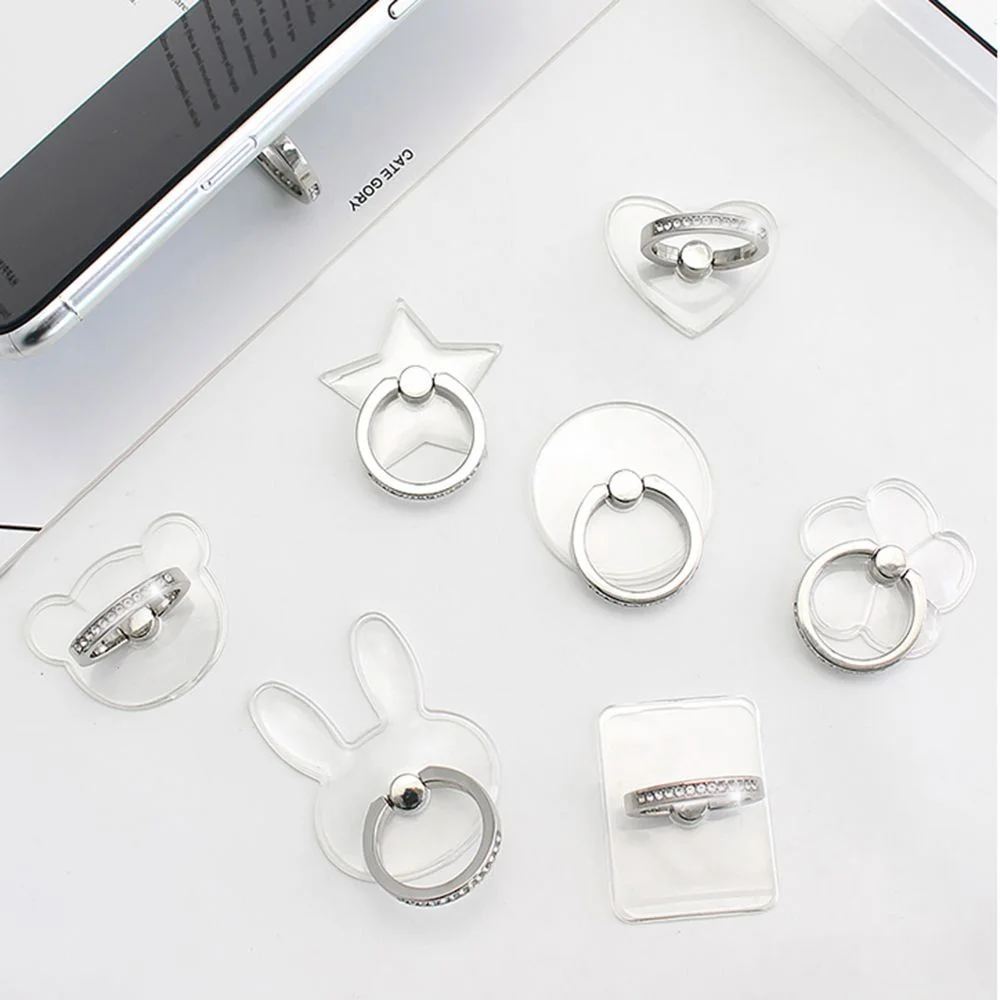 شفافة البنصر حامل هاتف عالمي 360 دوران تدور حلقة حامل دعم آيفون 13 12 برو سامسونج هواوي شاومي