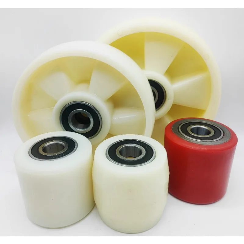 Nylon 6204 Hydraulic Forklift Wheel Roller, Truck Lifting Assembly Bearing, Diameter 74mm/70mm/80mm ,Hard Wear-resistant,