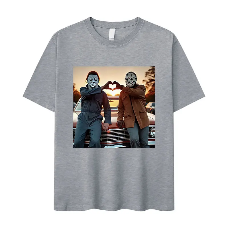 Michael Myers Horror Movie Graphic T Shirt Men Vintage Fashion Short Sleeve T-shirts Unisex Oversized Cotton T-shirt Streetwear
