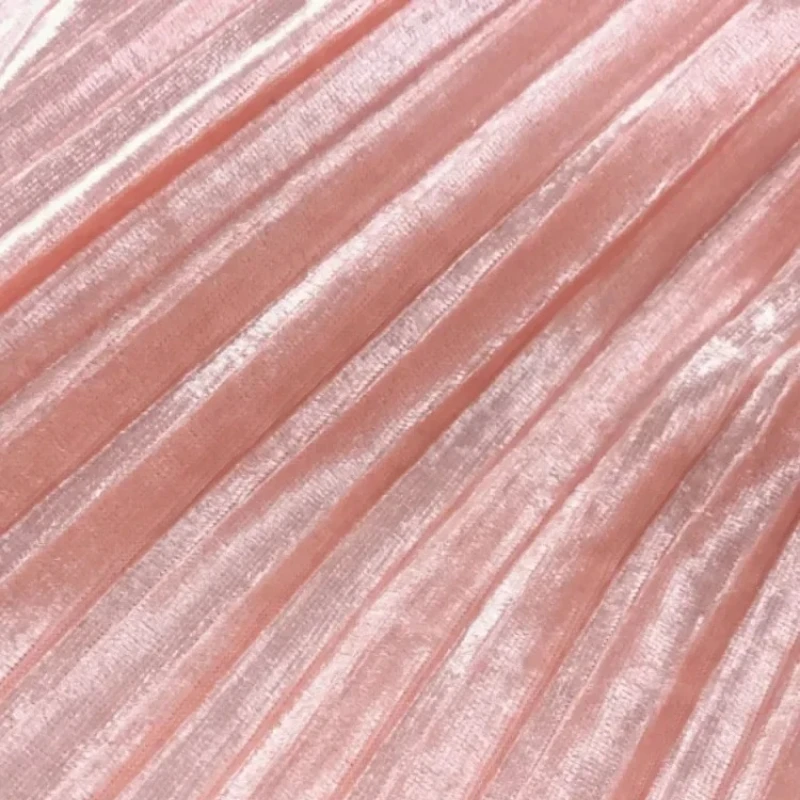 

Золотой бархатный орган, плиссированная ткань, чистый цвет для брюк, юбок, дизайнерская одежда, ткань для шитья своими руками по метрам, оптовая продажа