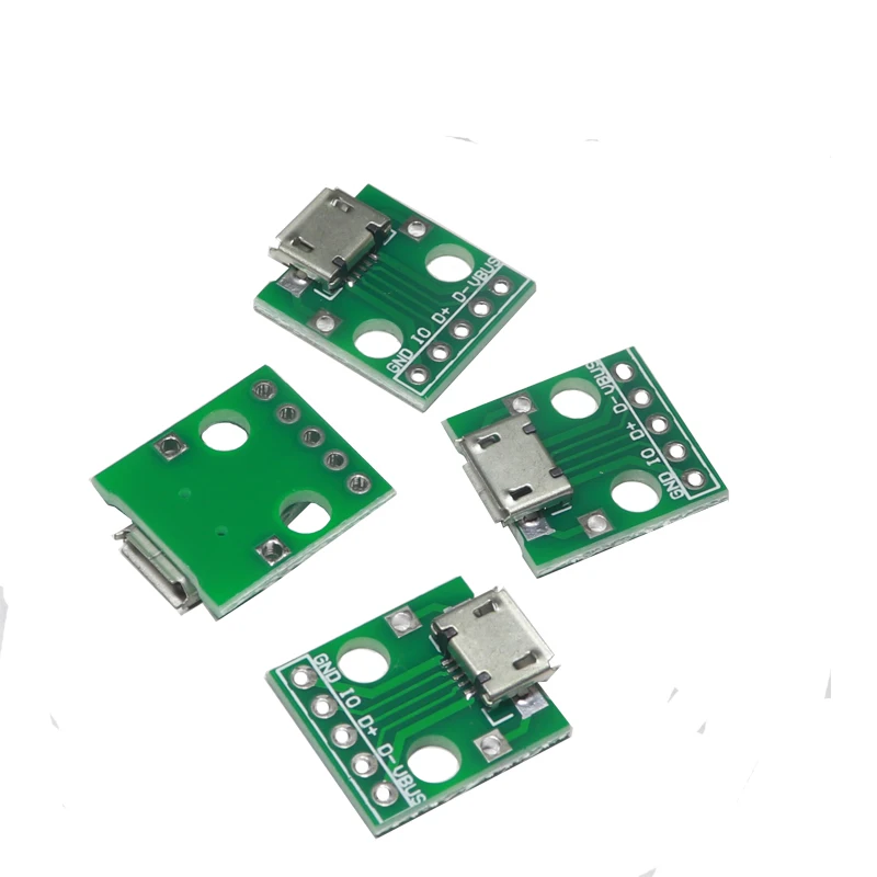 【30-10PCS】MICRO USB To DIP Adapter 5pin Female Connector B Type PCB Converter Pinboard 2.54 Breadboard Switch