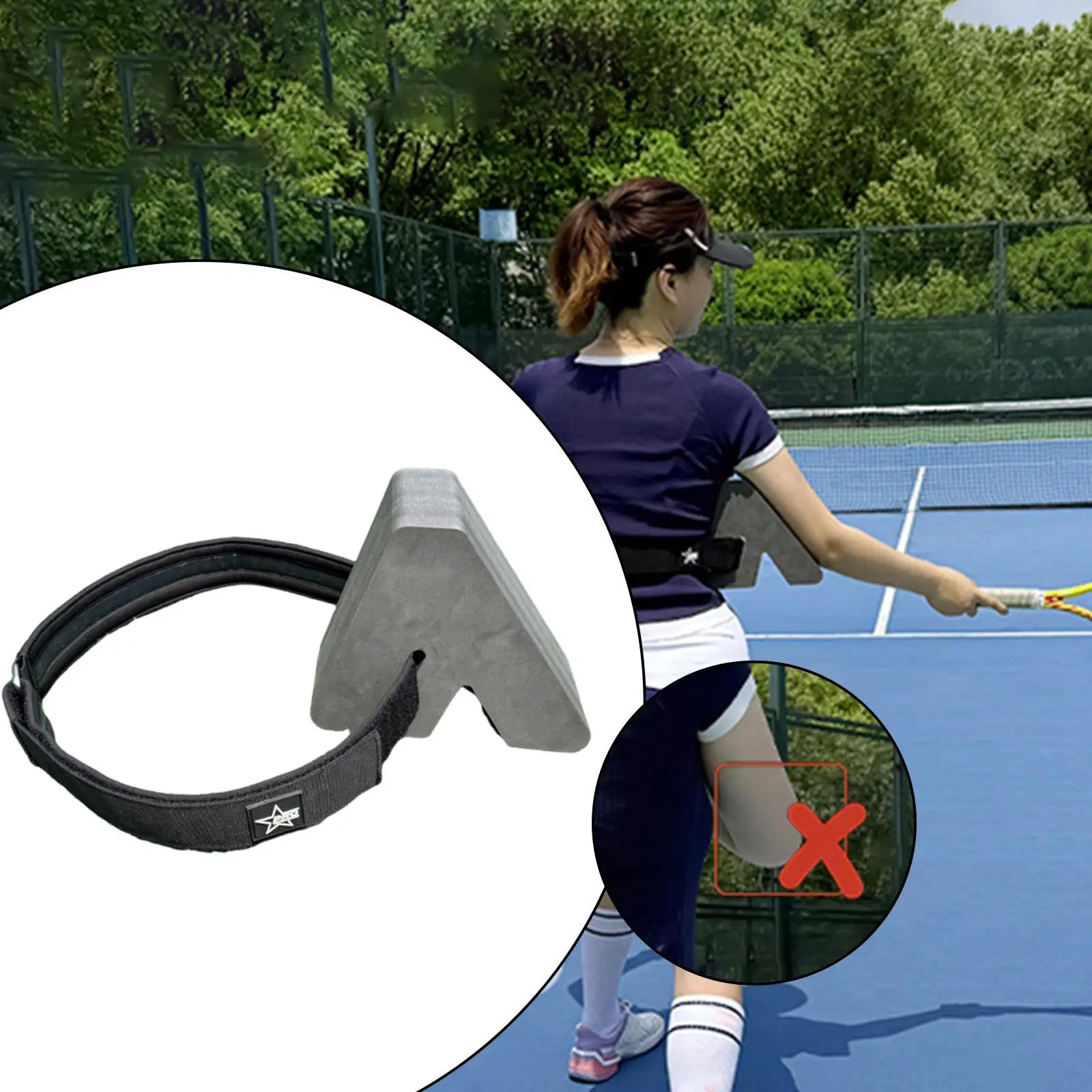 

Triangular Elbow Stabilizer Tennis Training Aid Wear Resistant Tennis Grip Tape Accessories for Professional Solo Coaching