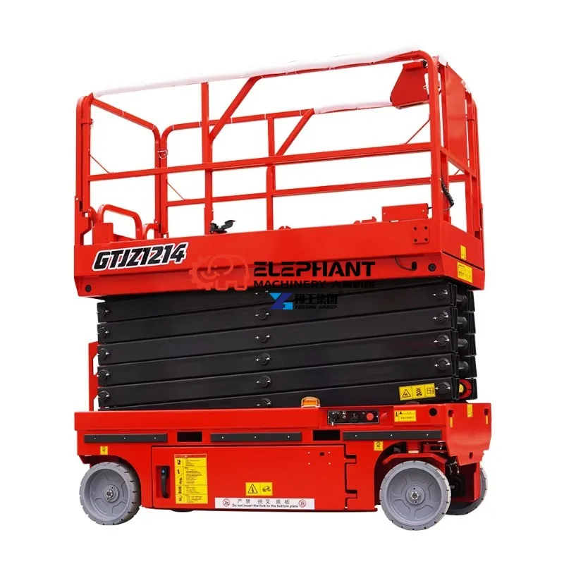 6m - 12m Self Propelled Scissor Lift Aerial Work Platform Scissor Type Platform Small Steel Mobile Scissor Lifting Platform