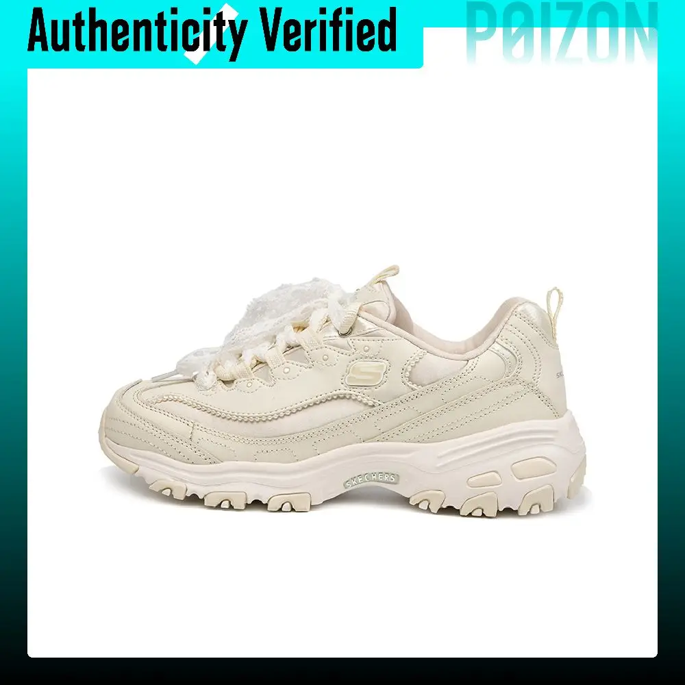 Skechers Bead Bear Textile, Synthetic Leather, Split Cow Leather Cushioning Abrasion Resistant Height Increasing 149463-OFWTH