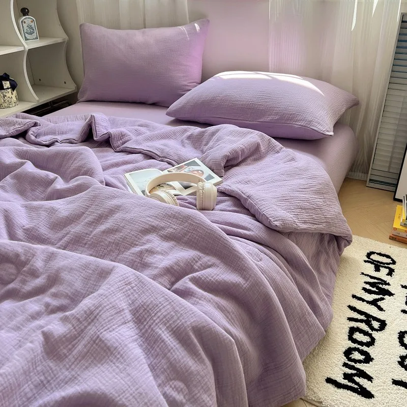 النسخة الكورية من الدانتيل لحاف صيفي رائع، قطن قابل للغسل، أوراق لحاف صيفية قابلة للغسل في الغسالة، لحاف مكيف لشخصين #3