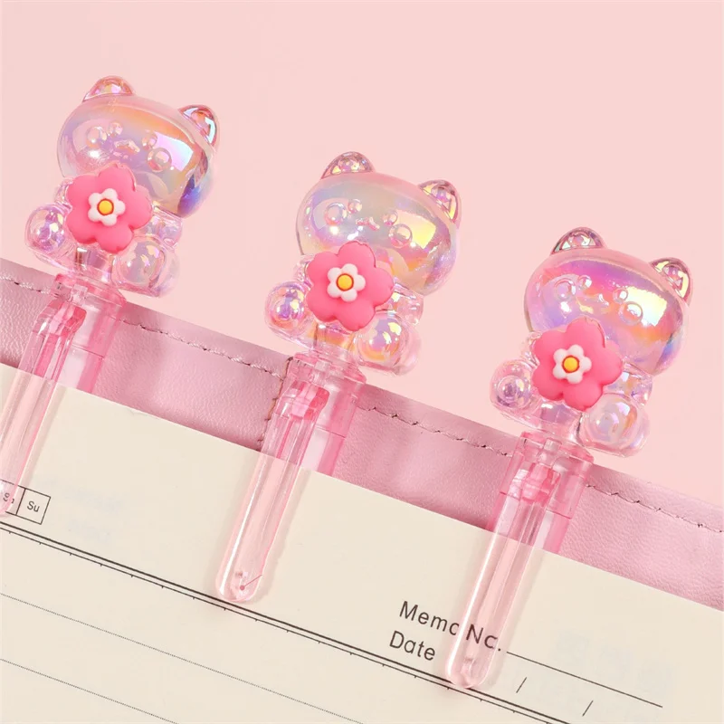 24 pcs/lot Creative Cat Mechanical Pencil Cute 0.5mm Student Automatic Pen For Kid School Office Supply