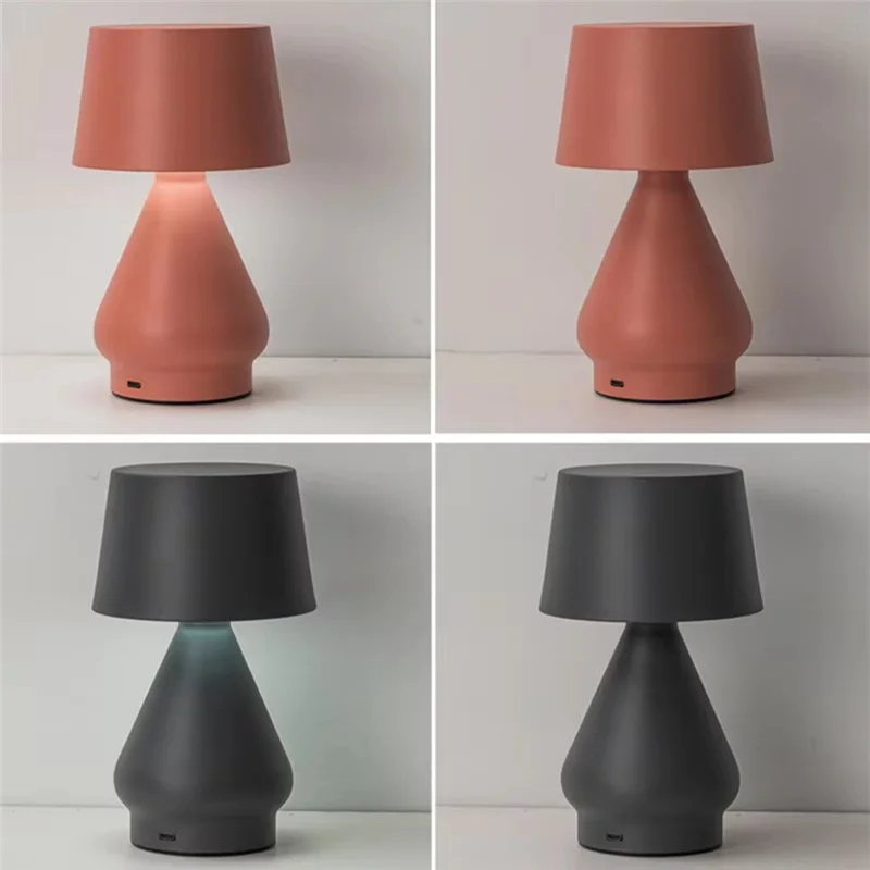 

LICE-Table Lamp Rechargeable Decorative Iron Desk Lamp Home Indoor Bedroom Restaurant Bar LED Table Lamp
