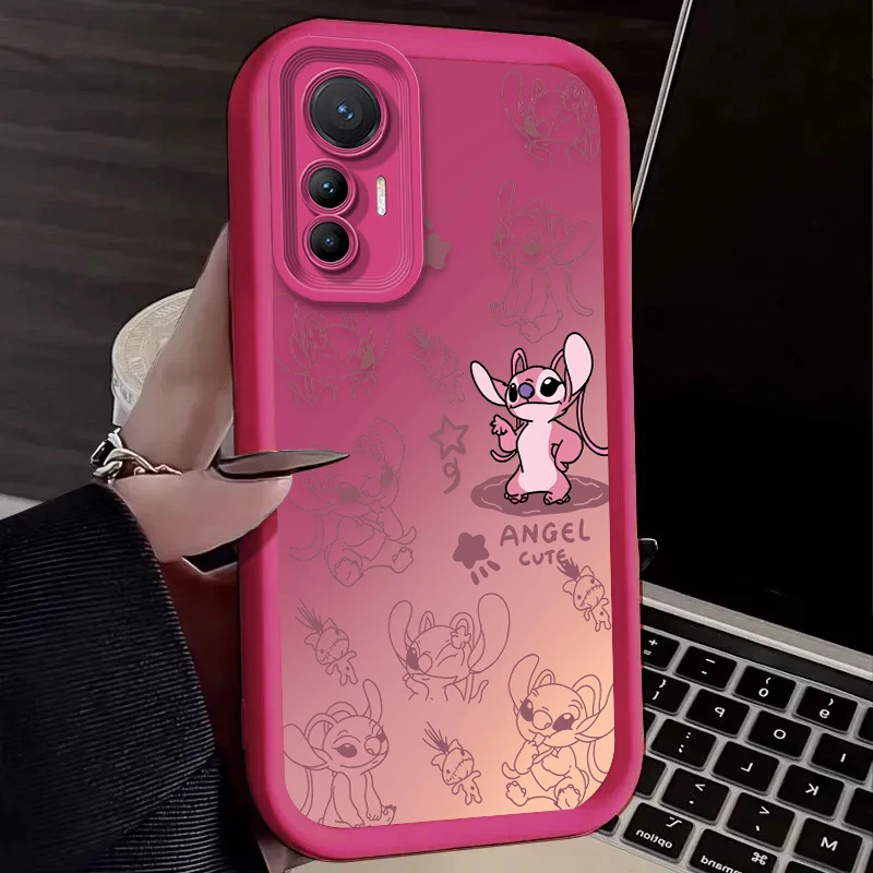 Disney Stitch Angel Case for Xiaomi 14T 13T 12T 11T 13 12 11 Lite 5G NE POCO X6 X5 F6 F5 F3 X4 GT X3 NFC M5S C65 M6 Pro 4G Cover image 5