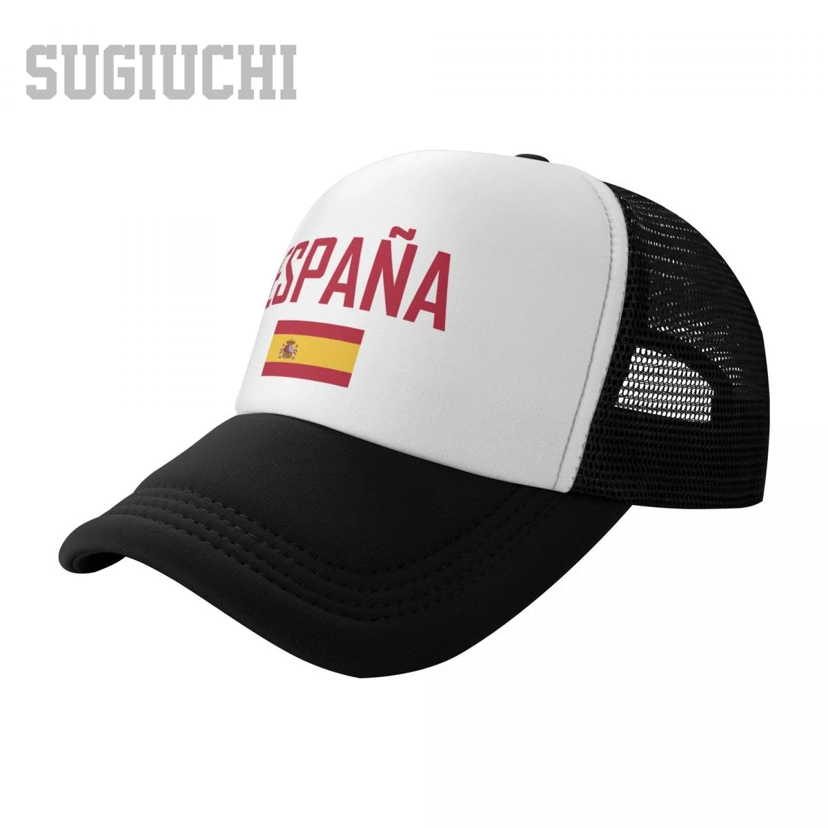 Unisex Mesh Cap Hat SPAIN ESPANA Flag And Font Trucker for Men Women Baseball Caps Outdoors Cool