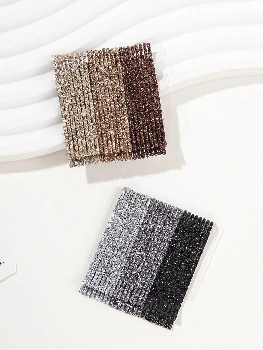 Glitter Hair Barrettes Set Sparkly Hairpins Accessories