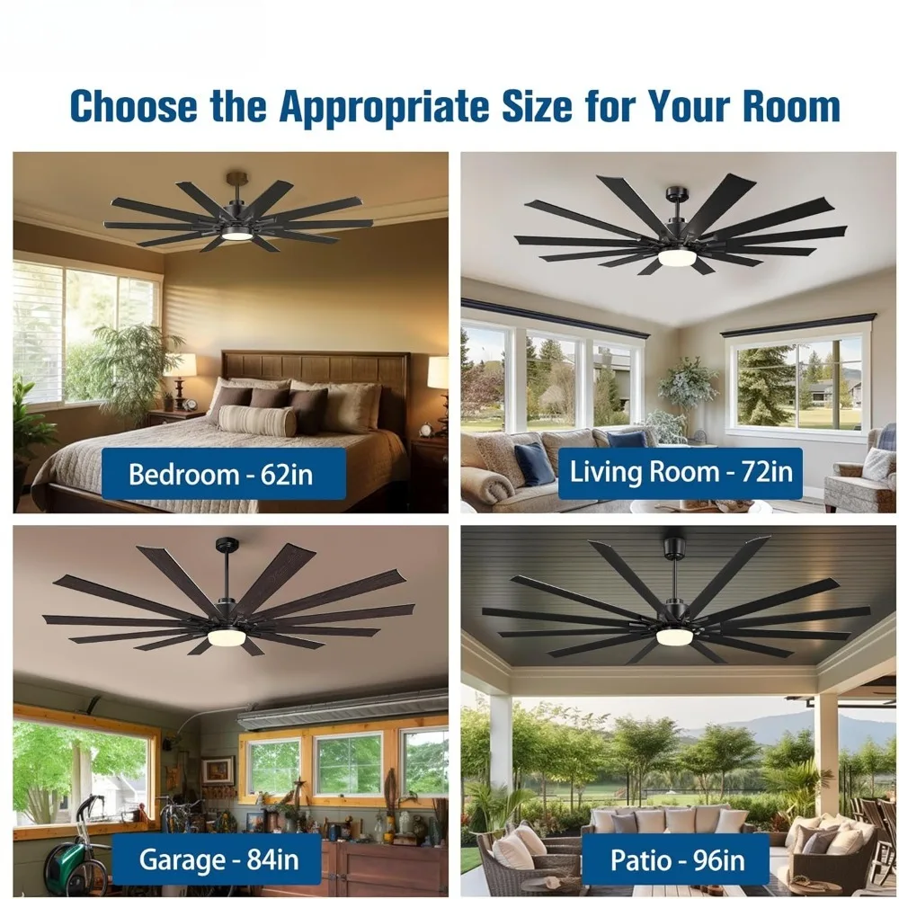 Large ceiling fan with lights - indoor/outdoor aluminum ceiling fan with lights, blades, office store black ceiling fan