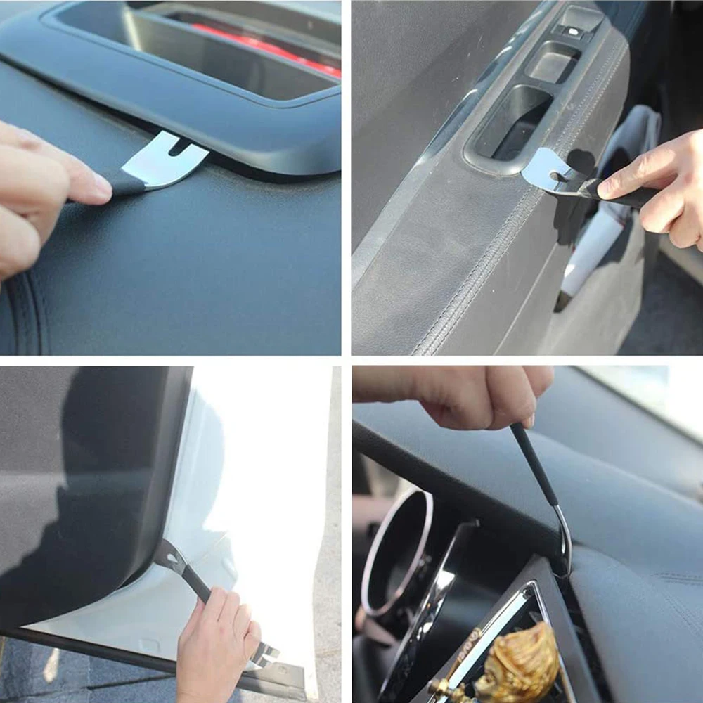 Car Trim Removal Tool Stainless Steel Durable Two-end Trim Removal Level Pry Tools Door Panel Audio Dashboard Radio Fastener