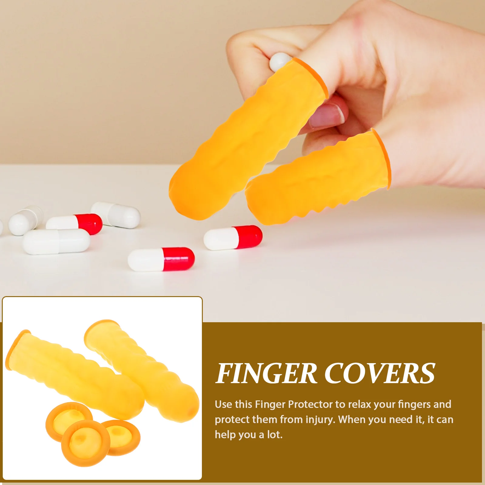 100 Pcs Nitrile Anti-static Finger Cots Sleeves Tacky Index Resistant Door Handle Cover Protection Cap