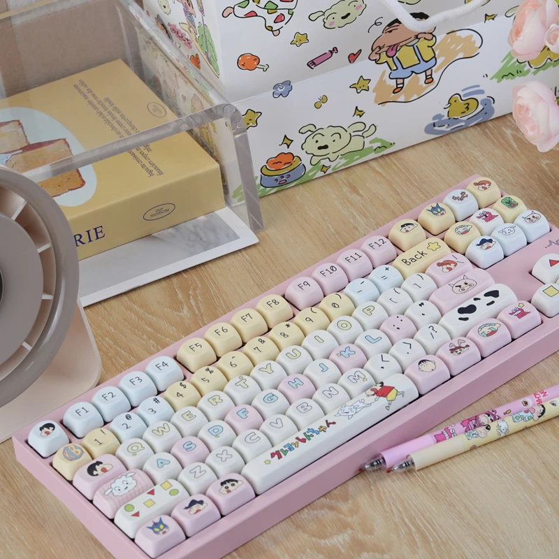 132 toetsen Leuke Keycaps MOA-profiel PBT Dye-sublimatie Aangepaste Key Caps Set voor MX Switch mechanisch toetsenbord