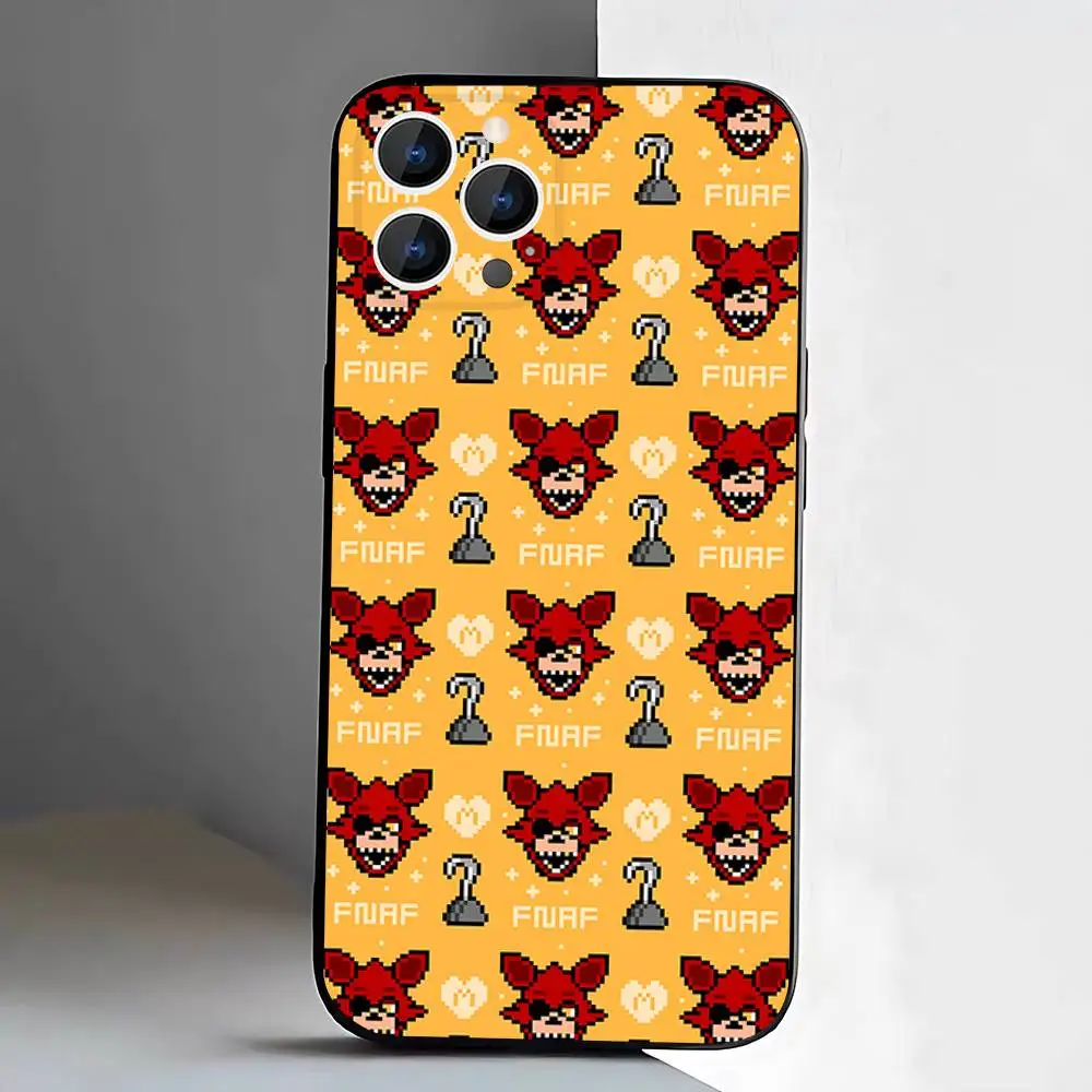 حافظة هاتف F-Fnaf من Five-Nights-At-Freddys لهاتف iPhone 17,16,15,14,13,12,11,Pro,XS,Max,XR,Plus,E,SE4,غطاء ناعم أسود صغير #2