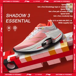 Li-Ning Men's SHADOW 3 ESSENTIAL Running Shoes JIANG Light Cushion BOOM LiNing Wearable Sneakers ARRV003