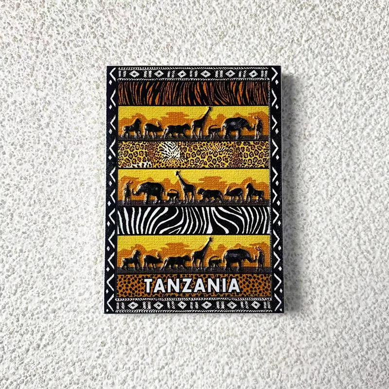 Tanzania Tourist Souvenirs Home Improvement Items Collection Arts and Crafts Gifts Animal 3D stereo refrigerator magnet