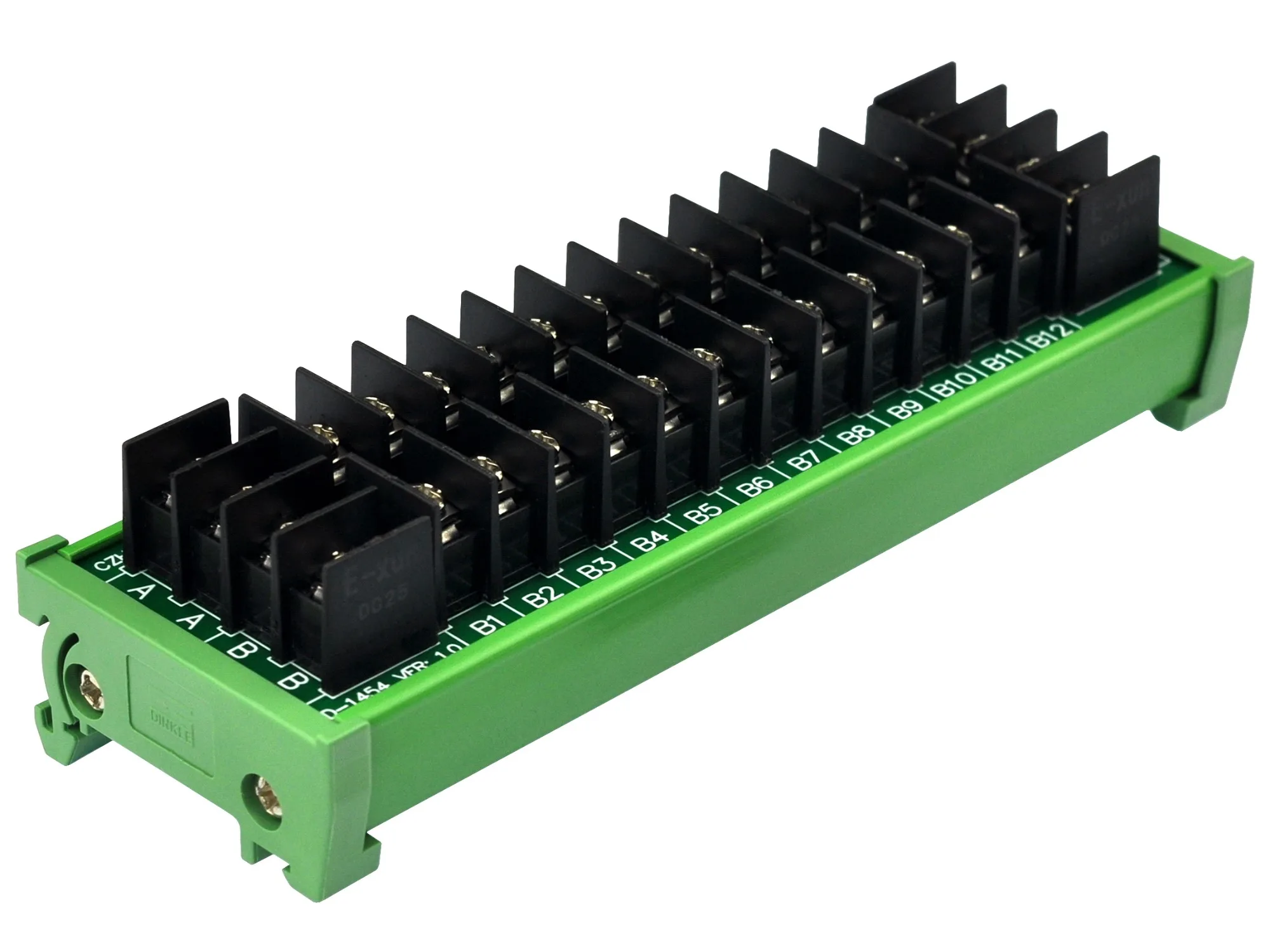 DIN Rail Mount 20Amp 2x12 Position Barrier Terminal Block Power Distribution Module