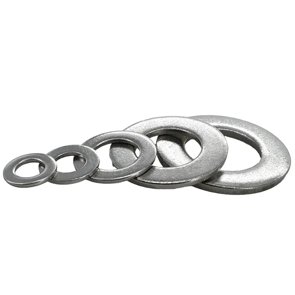 1-100pcs Stainless Steel Washers M2 M2.5 M3 M4 M5 M6 M8 M10 M12 M14 M16 M18 M20 M22 M27 Plain Washer Gaskets DIN125 Flat Washer