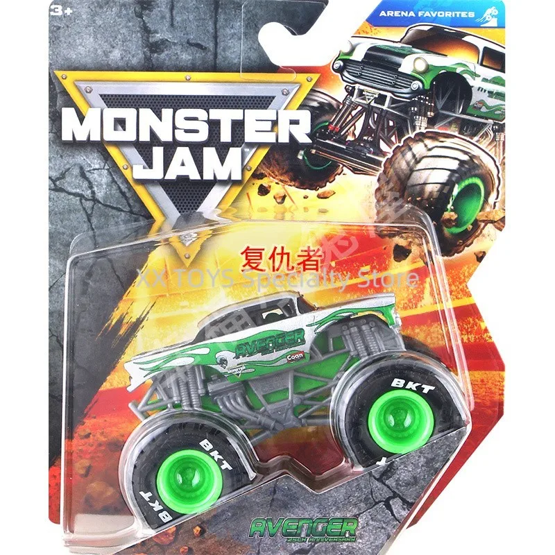 Monster Jam Monster Truck Schaal 1:64 Gegoten Voertuig Sparkle Smash Thunderroarus Monster Truck Jongens Off-Road Racing Collectible